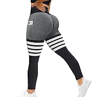 MOHUACHI High Waisted Leggings for Women Tummy Control Butt Lifting Yoga Pants Workout Compression Tights