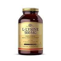 L-Lysine 500 mg, 250 Vegetable Capsules - Enhanced Absorption & Assimilation - Promotes Integrity of Skin & Lips - Collagen Support - Amino Acids - Non-GMO, Vegan, Gluten Free - 250 Servings
