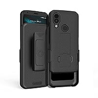BELTRON CAT S62 T-Mobile Clip Case, CAT S62 Pro Unlocked Heavy Duty Protective Case with Swivel Belt Clip for CAT S62, Secure Fit and Built-in Kickstand (Black with 2.25