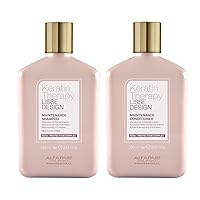Alfaparf Milano Keratin Therapy Lisse Design Vitalizing Hair Kit - Sulfate Free Keratin Shampoo and Conditioner - Maintains and Enhances Your Keratin Hair Treatment (2 Count)