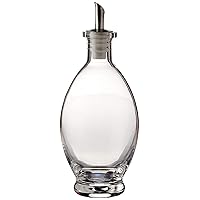 Olive Oil and Vinegar Drizzler Bottle, Oval, Glass, 7.75