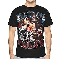 Young Rapper Dolph Singer T Shirt Men's Classic Sports Tee Crew Neck Short Sleeve Clothes Black
