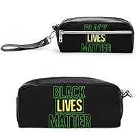 Black Lives Matter PU Makeup Bag Portable Cosmetic Bag Pen Bag Pencil Case Travel Makeup Brush Holder Storage Pouch
