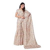 Trendy Fashion Cocktail Indian Digital printed Saree Sari Blouse Women/Girls 5565