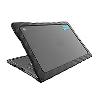 Gumdrop DropTech Laptop Case Fits HP Chromebook 11 G8/G9 EE. Designed for K-12 Students, Teachers and Classrooms–Drop Tested, Rugged, Shockproof Bumpers for Reliable Device Protection – Black