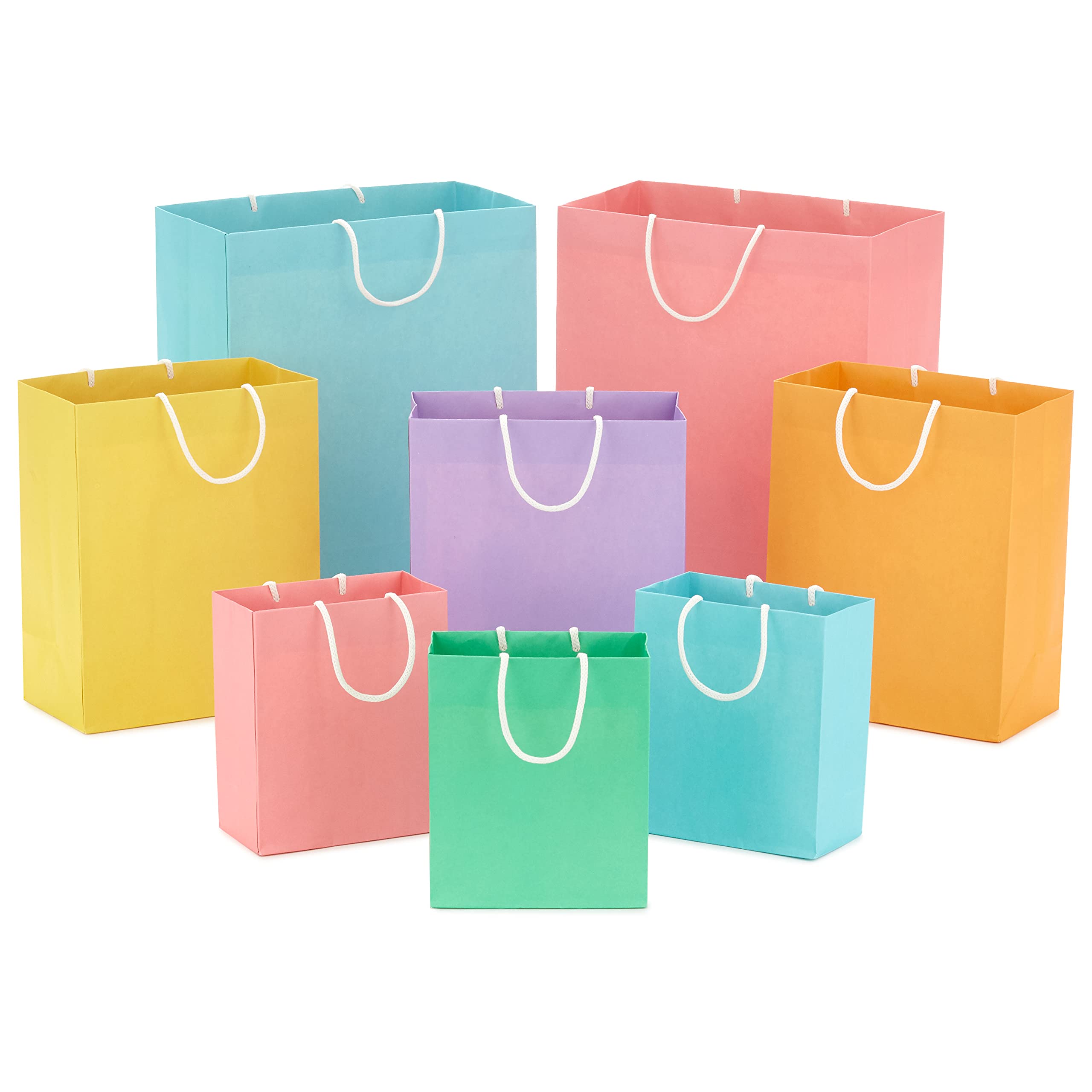Hallmark Recyclable Gift Bag Assortment (8 Bags: 3 Small 6