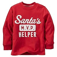Carter's Baby Boy's Slogan Tee - Santas MVP - 18 Months
