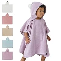 Konny Baby Hooded Towel: Rayon from Bamboo Cotton Baby Towel Hooded Poncho, Oeko-TEX, Ultra Soft & Quick-Dry, Girls, Babies, Newborn Boys, Toddler (Lavender, Large)