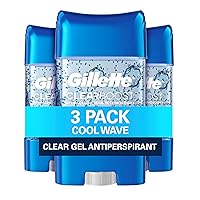 Antiperspirant Deodorant for Men, Cool Wave Scent, Clear Gel Power Beads , 2.85 oz (pack of 3)