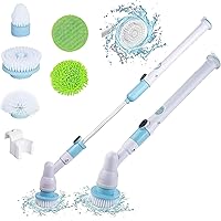 Electric Spin Scrubber, Cordless Cleaning Brush with Adjustable Extension Arm, Powerful Electric Shower Scrubbers for Bathrooms, Bathtubs, Tiles, Floors