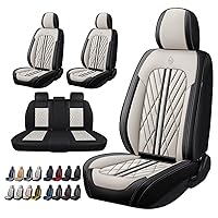 Universal Fit Waterproof Breathable Nappa Leather Automotive Vehicle Car Seat Covers Set Cushion Protector for Sedan SUV