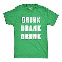Mens Drink Drank Drunk Funny St Patricks Day T Shirts Drinking Tee for Guys