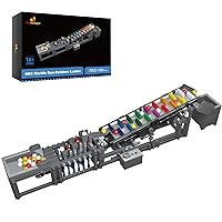 JMBricklayer 70121 Marble Run Building Sets for Adults, Rainbow Steps Building Kits with Motor, Great Ball Contraption Building Blocks to Build,Gifts for Boys Teens Adults