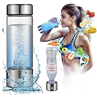 2024 New Hydrogen Water Bottle,420ml Hydrogen Water,Hydrogen Water Generator,Hydrogen Water Machine [Silver] (Silver with Ion Membrane)