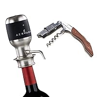 Bundle - 2 items: Aervana Original: Electric Wine Aerator and Pourer - Air Decanter - Personal Wine Tap for Red and White Wine 750ml and 1.5l with Aervana Branded Waiter's Corkscrew