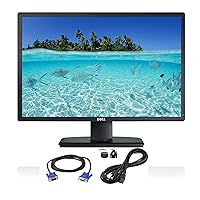 Dell P2212HB Full HD 22 inch LED Backlit Monitor, 1080p at 60 Hz, VGA & DVI, USB 2.0 Downstream, USB 2.0 Upstream, 16.7 Million Colors, 178 Degree Viewing Angle, 60/80 Refresh Rate (Renewed)