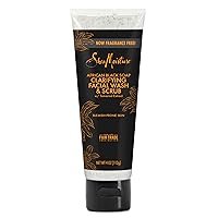 Facial Wash and Scrub African Black Soap for Blemish Prone Skin to Clarify Skin 4 oz