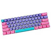 WHYSP 61 PBT Keycaps for 60 Percent Keyboard, Backlit Keycap Set for Mechanical Gaming Keyboard OEM Profile Blue Keycaps with Key Puller for Cherry MX Switches (Peach)