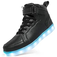 LED Light Up Shoes Unisex High top Sneakers Flashing Shoes for Women Men Teens with USB Charging Glowing Luminous Shoes
