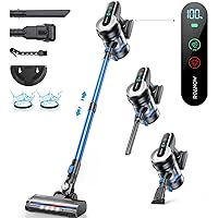 Cordless Vacuum Cleaner, 400W/30KPA Cordless Vacuum with LED Display, 50Mins Runtime Lightweight & Ultra-Quiet Stick Vacuum Cleaner for Carpet and Floor, Home, Pet Hair Cleaning