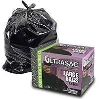 Ultrasac 33 Gallon Trash Bags - (Huge 100 Pack/w Ties) - 39