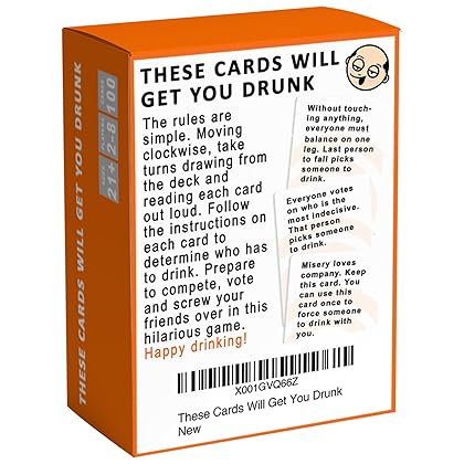 These Cards Will Get You Drunk, Fun Adult Drinking Game for Parties