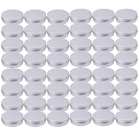 Tosnail 48 Pack 4 oz Round Tins with Screw Lids Aluminum Empty Tins Metal Storage Tin Jars Spice Containers Travel Tin Cans