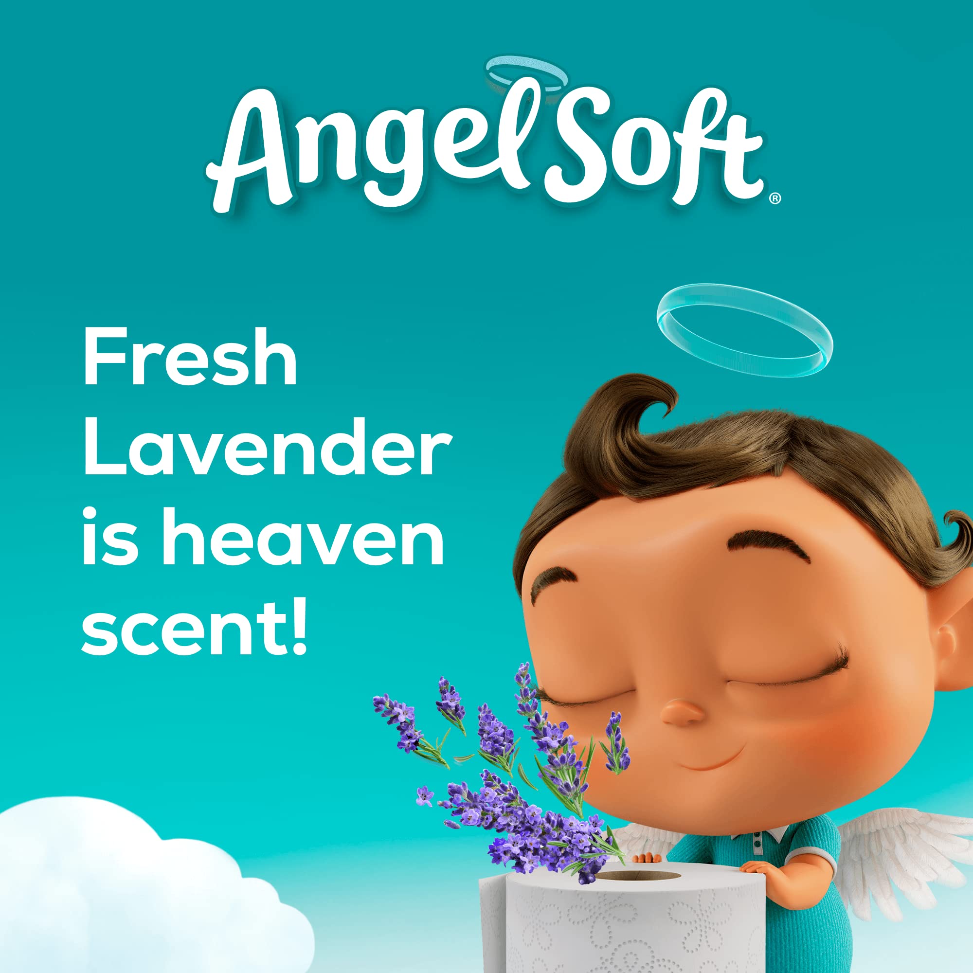 Angel Soft Toilet Paper with Fresh Lavender Scent, 48 Mega Rolls = 192 Regular Rolls, 2-Ply Bath Tissue