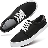 yageyan Mens Canvas Shoes Low top Sneakers Black Fashion Mens Casual Shoes