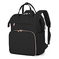 Fasrom Nurse Backpack for Work Women, Nursing Tote Bag with Laptop Compartment for Nursing Work and Home Health Care, Black (Empty Bag Only)