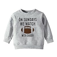 Kids Winter Clothes Toddler Kids Baby Boy Girl On Sundays We Watch Football With Daddy Mommy Junior Girls Sweatshirt