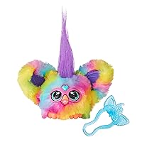 Furblets Ray-Vee Mini Friend, 45+ Sounds, Electronica Music & Furbish Phrases, Electronic Plush Toys for Girls & Boys 6 Years & Up, Rainbow