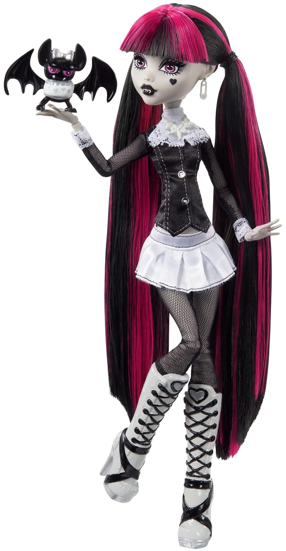 Monster High Doll, Draculaura in Black and White, Reel Drama Collector Doll, Doll-Size and Life-Size Posters, Horror Flick Theme, Toys and Gifts