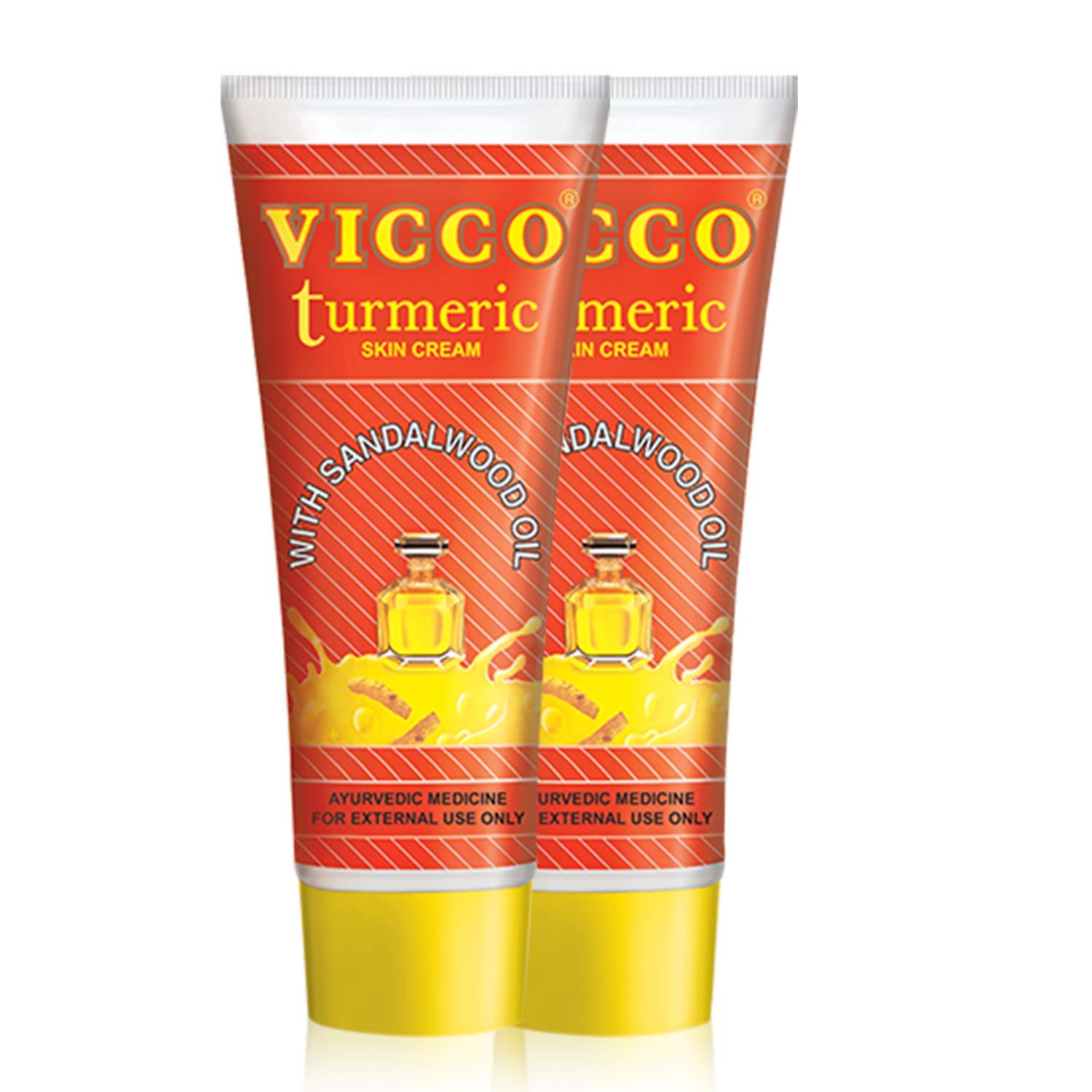 Vicco Turmeric Ayurvedic Skin Cream, With Sandalwood Oil, (30gm x 02qty)