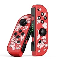 uscoreek Controller for Nintendo Switch,L/R Controllers with Dual Vibration/Wake-up/Motion Control Cool Controller-Mario