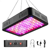 1000W LED Grow Light, Full Spectrum Growing Lamps for Indoor Hydroponic Greenhouse Plants with Veg and Bloom Switch, Dual Chips, UV & IR, Adjustable Rope Hanger