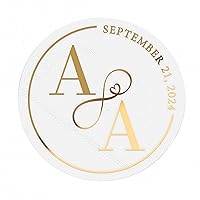 Wedding Stickers Personalized, Custom Clear Envelope Seals, Real Foil Custom Monogram Stickers, Gold, Silver, Rose Gold, Monogram Wedding Favor Stickers, Foiled Wedding Stickers