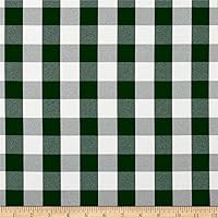 Picnic Gingham Yarn-Dyed Hunter Green/White, Fabric by the Yard