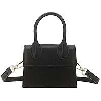 Mini Crossbody Bag for Women Girls Synthetic Leather Flap Purse Styling Top-Handle Clutch Handbag