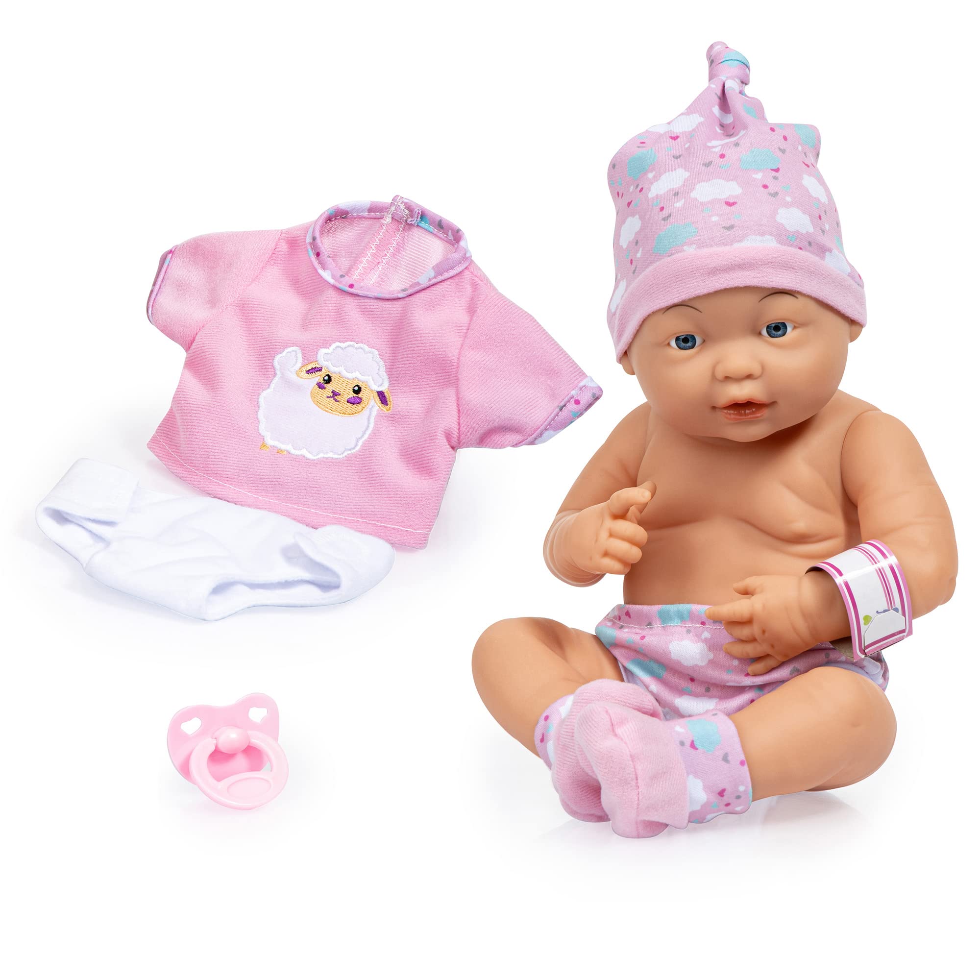 Bayer Design Dolls: New Born Baby - Pink, Sheep - with Outfit & Accessories, 15