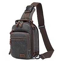 Nerlion Sling Bag for Men Waxed Canvas Crossbody Bag Chest Bag Water Resistant Shoulder Bag Casual Daypack