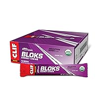 CLIFF BLOKS Orange Flavor with Caffeine 2.12oz (18 Count) and Mountain Berry Flavor 2.12oz (18 Count) Energy Chews Bundles