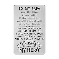 Papa Fathers Day Wallet Card Gifts, Papa Gift Cards from Grandchildren Granddaughter, Papa birthday Christmas Ideas