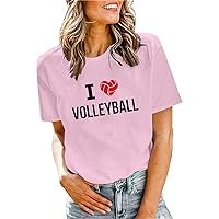 Button Down Shirts for Women for Wedding T Shirts Women Volleyball Shirts Volleyball Team Tee Tops Volleyball
