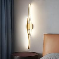 Fang Yan Mei LED Wall Light,Modern Gold Wall Sconce 31inch 4000K Natural Light Vanity Lights Over Mirror for Bedroom,Living Room,Hallway