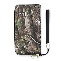 Hunting Camo Tree Cute Wallet Long Wristlet Purse Credit Card Holder Cell Phone Purse Elegant Clutch Handbag for Women