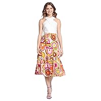 Donna Morgan Women's Criss Cross Halter Tie Waist Dress with Tiered Skirt