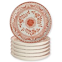Dinner Meal Plates, Anfora Talavera Motiva, Fully Vitrified China Earthenware, Ornate Spanish Floral Dinnerware, Premium Foodservice, Commercial Restaurant Use, 10.7