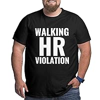 Walking OSHA Violation T-Shirt Mens Fashion Tees Big Size Short Sleeve Workout Cotton T