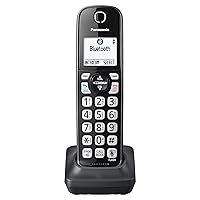 Panasonic Cordless Phone Handset Accessory Compatible with KX-TGD66x Series Cordless Phone Systems - KX-TGDA66M (Metallic Black)